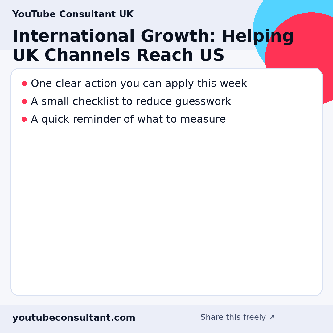 Infographic for International Growth: Helping UK Channels Reach US Audiences